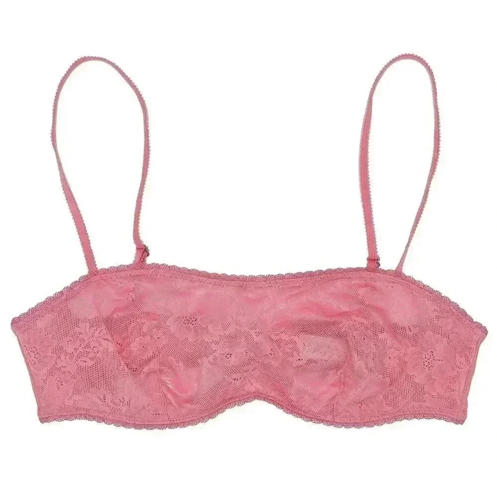 Victorias Secret Floral‎ Lace Pink Bralette Bra Size 34b Lace Underwire Bra